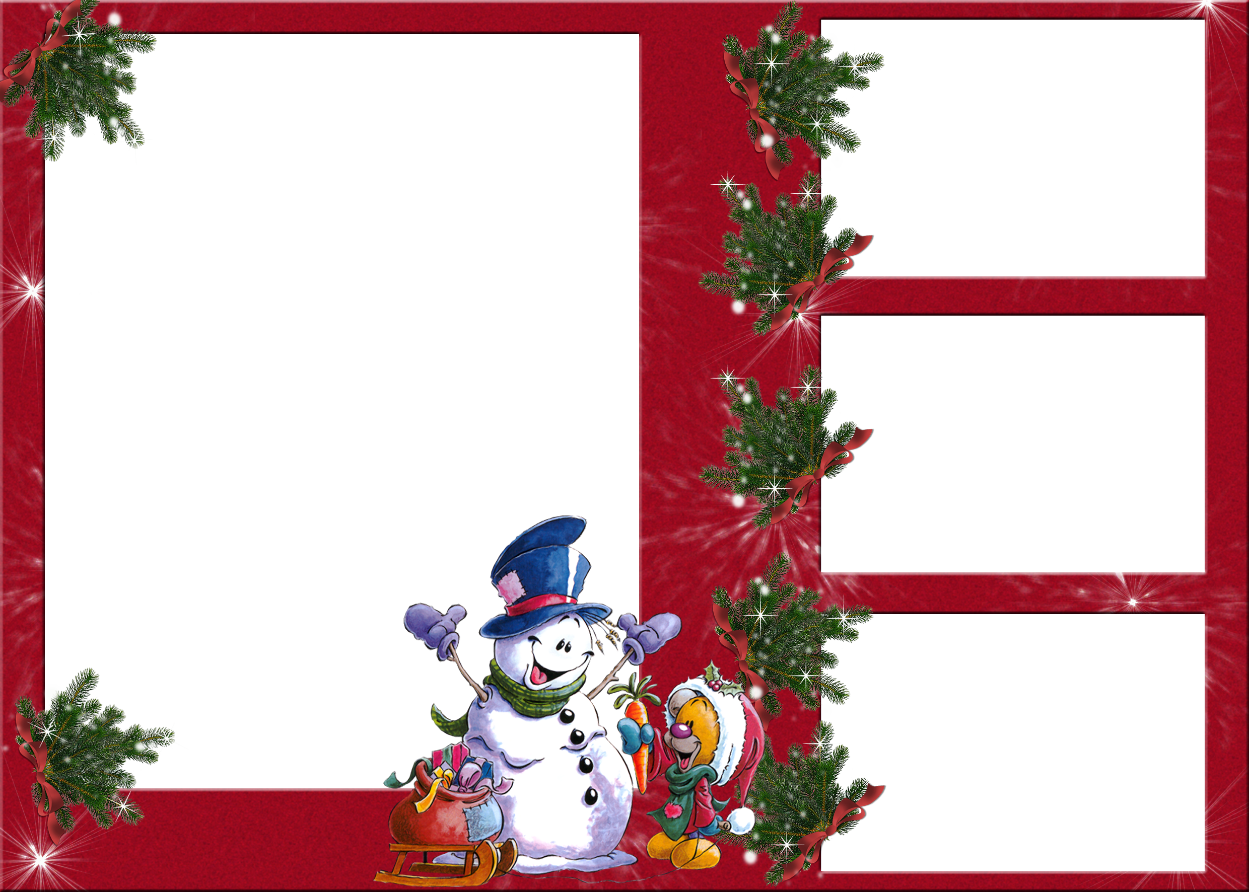 Christmas transparent photo gallery. Clipart snowman frame