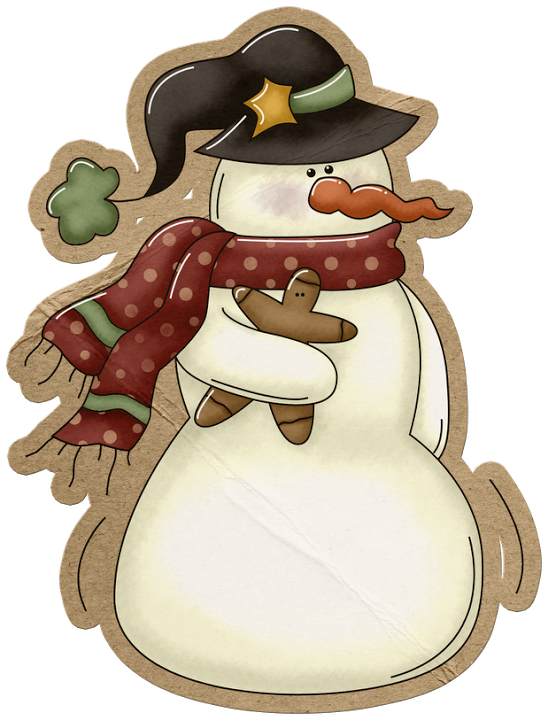 clipart snowman gingerbread