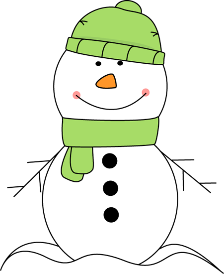 clipart snowman green