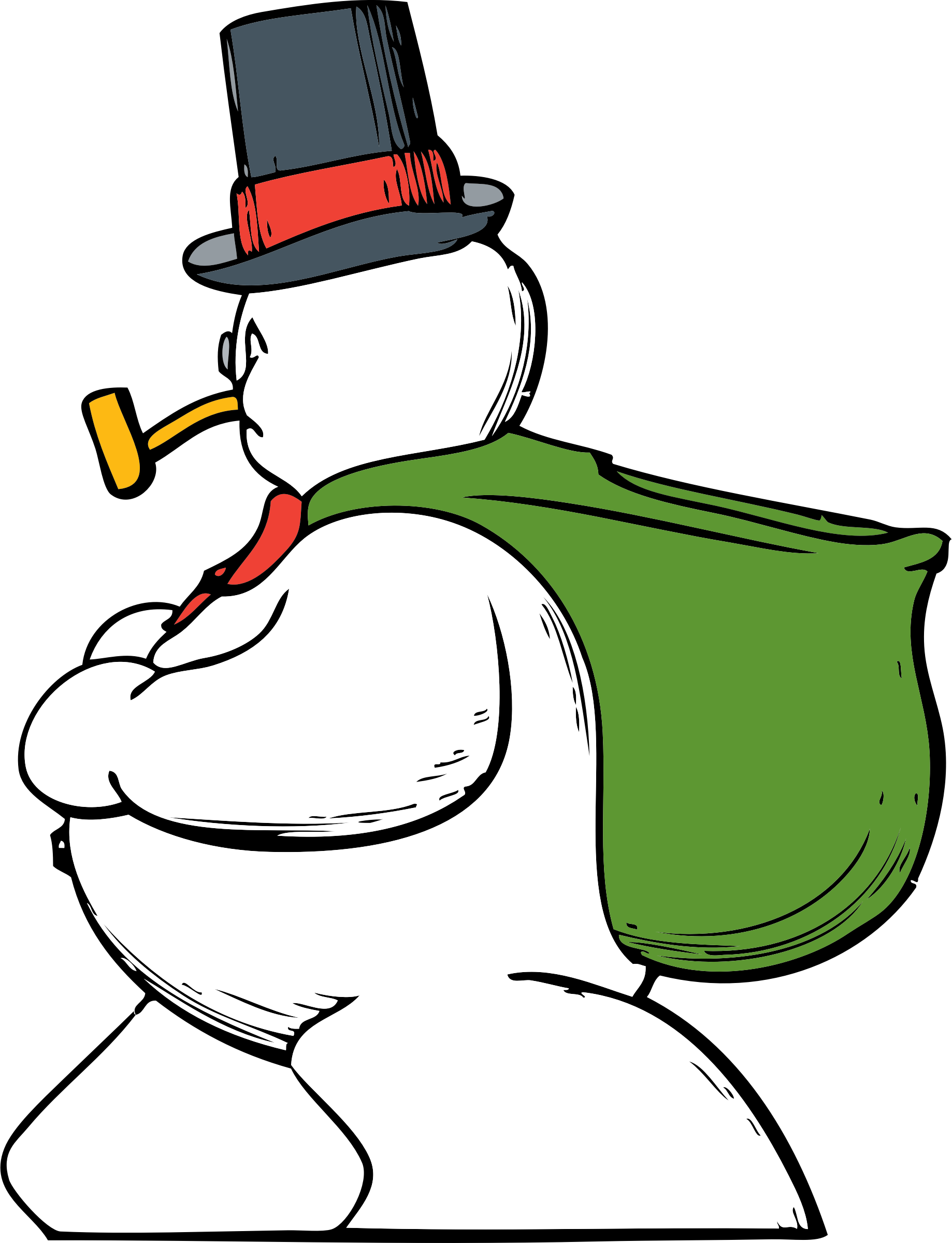 Clipart snowman hat. Side view big image
