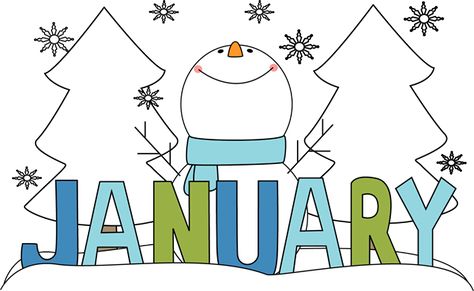 clipart snowman january