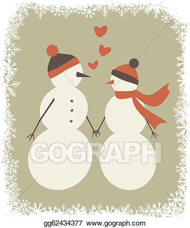 clipart snowman love