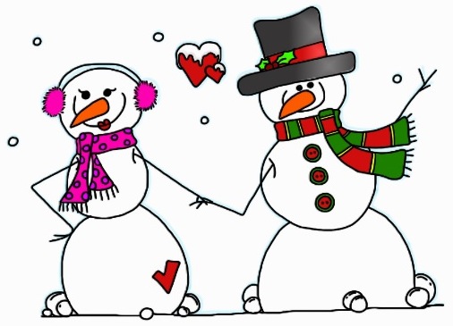 clipart snowman love