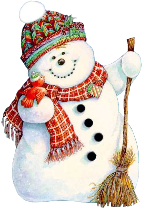 holly clipart snowman