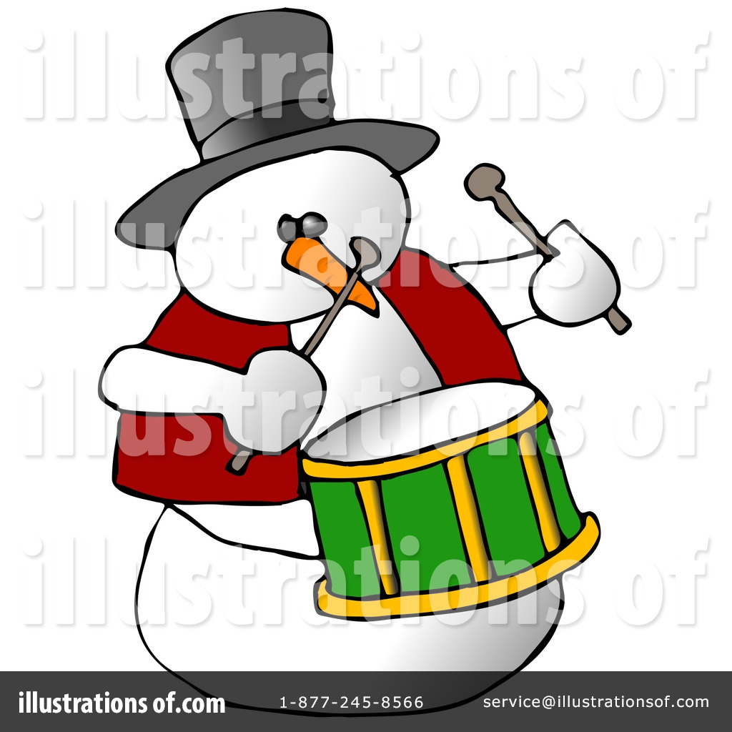 Illustration by djart . Clipart snowman musical