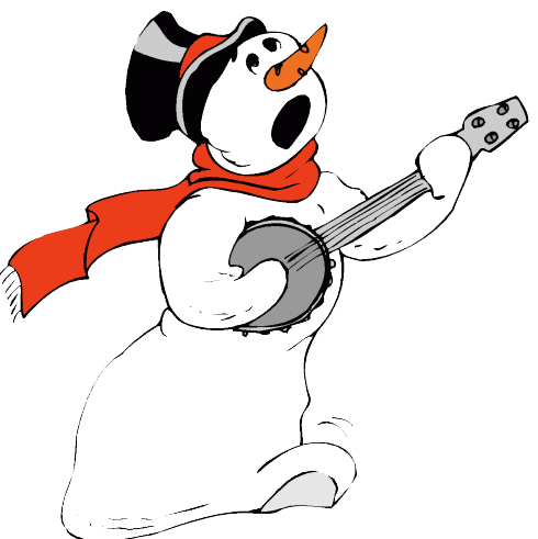 clipart snowman musical