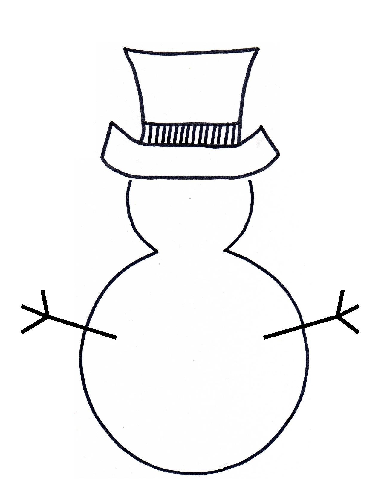 Free blank cliparts download. Clipart snowman outline