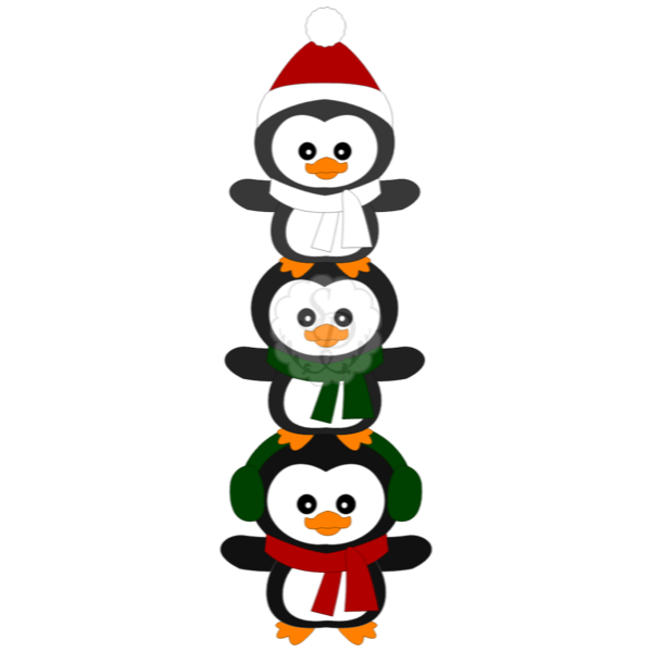 clipart snowman penguin