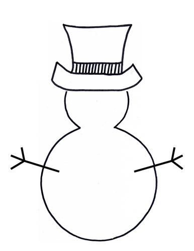 clipart snowman plain