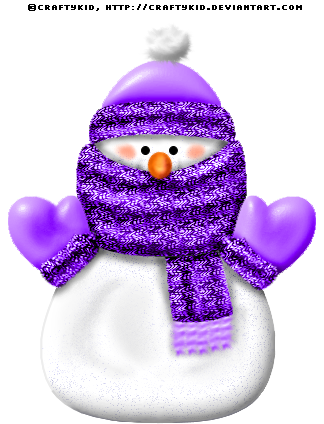 clipart snowman purple