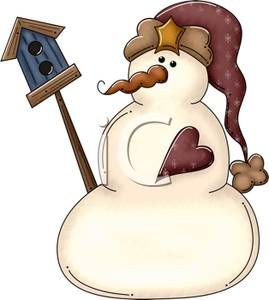 clipart snowman rustic