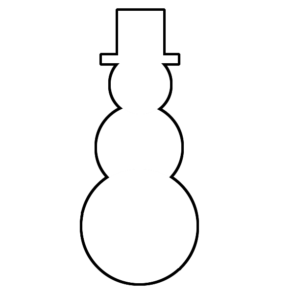 snowman clipart stencil