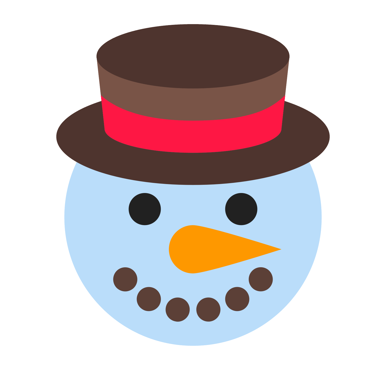 face clipart snowman