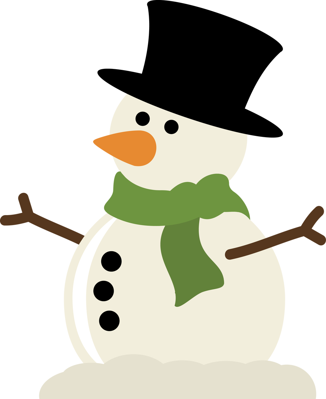clipart snowman shape