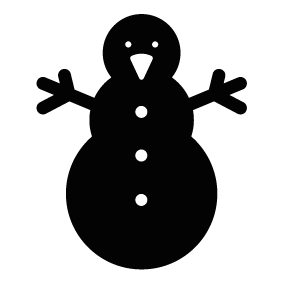 clipart snowman silhouette