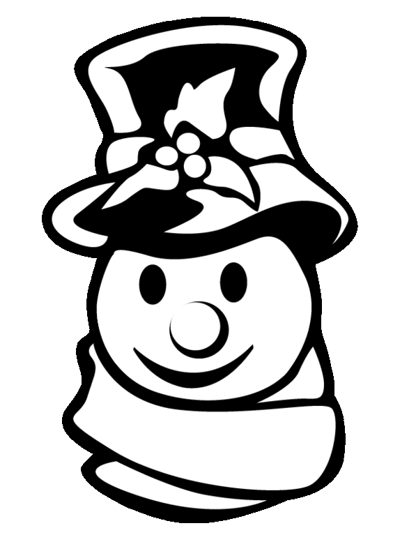 clipart snowman silhouette