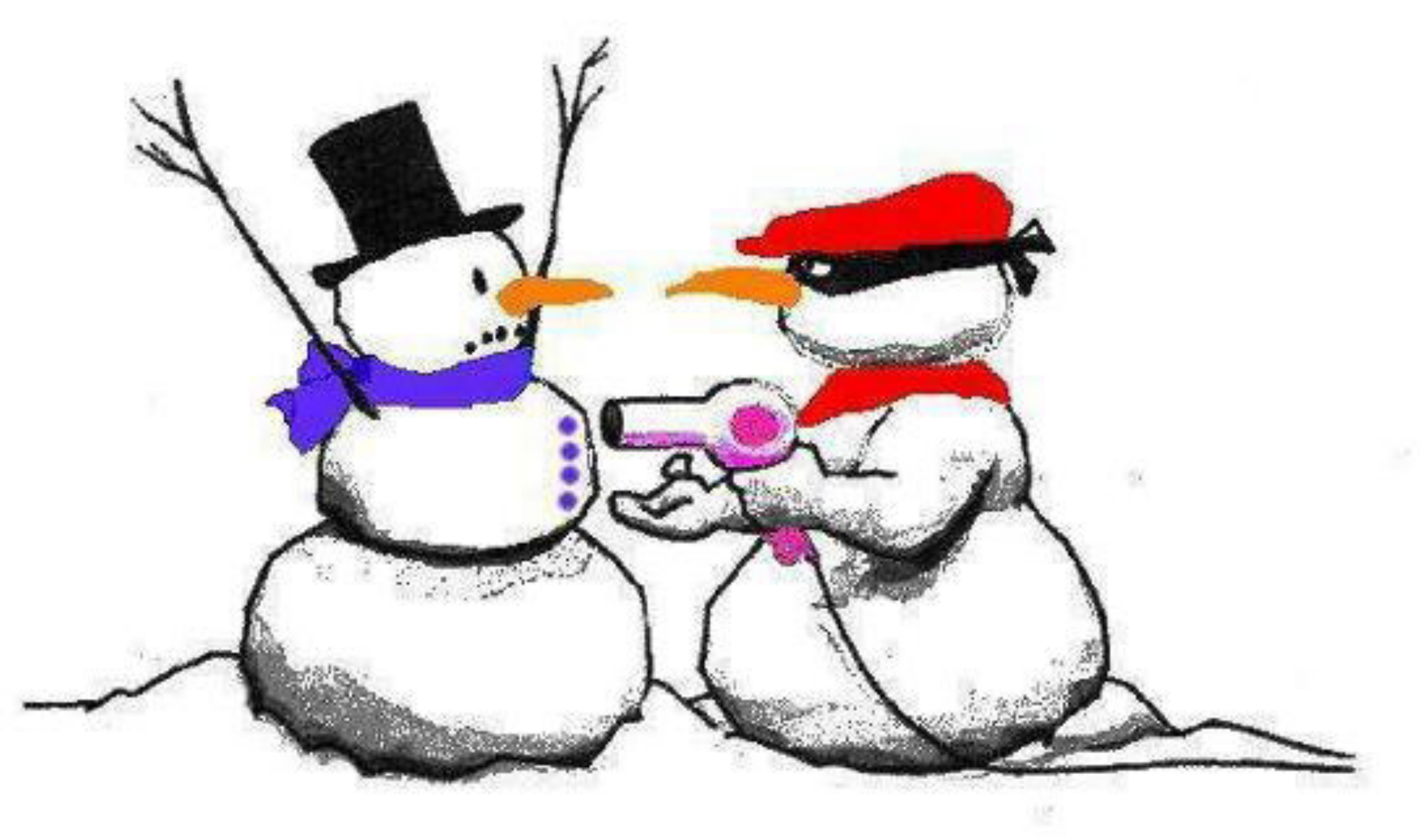clipart snowman silly