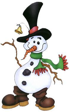 clipart snowman silly