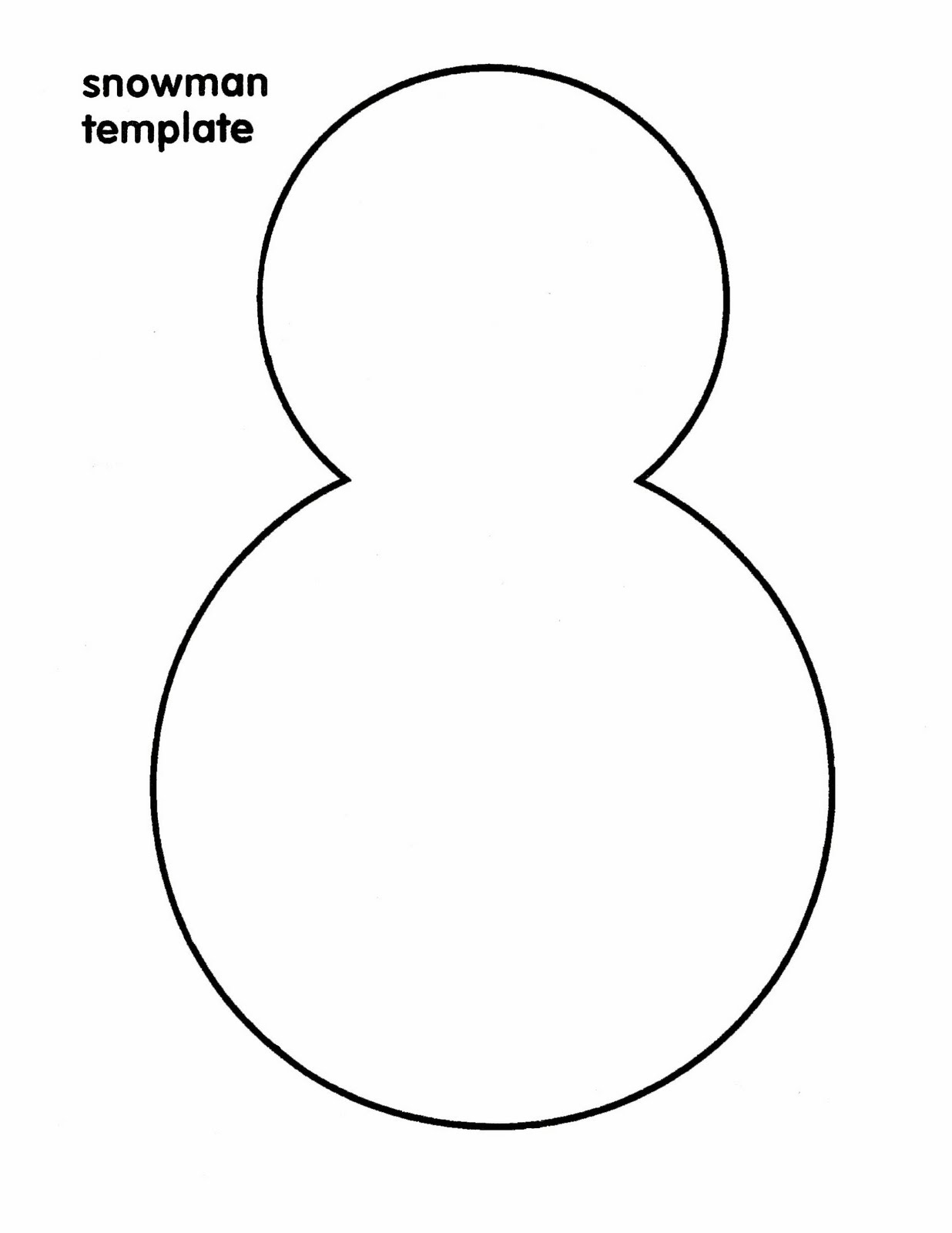 clipart snowman template