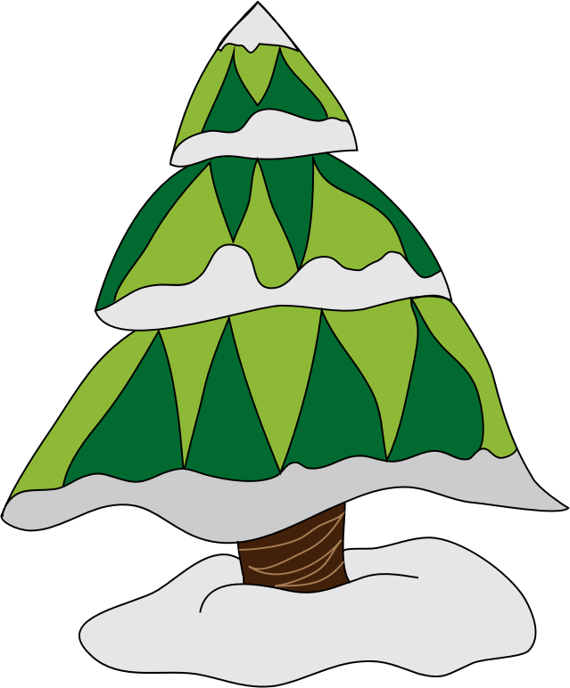 Pine frozen pencil and. Clipart snowman tree