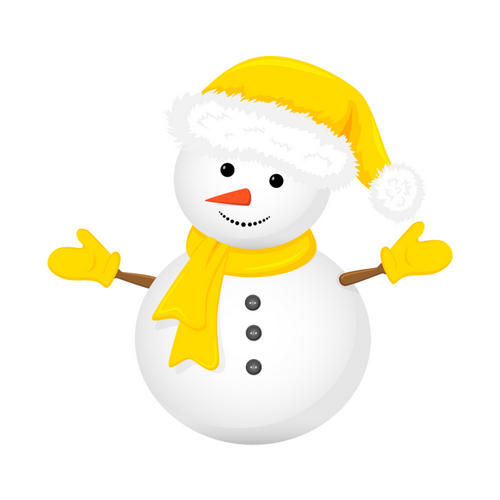 Cliparts zone . Clipart snowman yellow