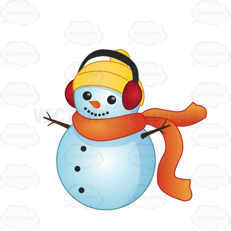 With scarf clip art. Clipart snowman yellow
