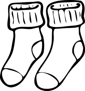 Clipart socks black and white. Cliparts zone 