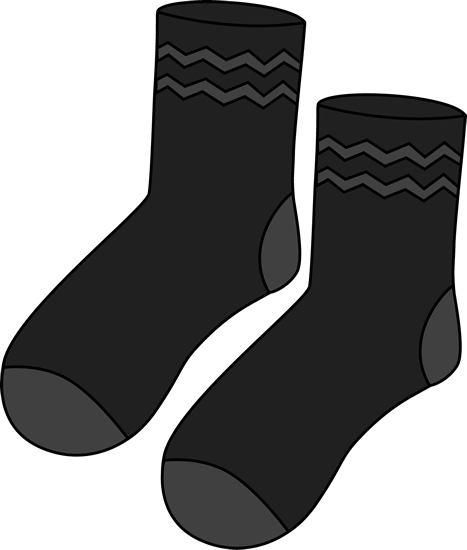 Pair of black printable. Clipart socks blank