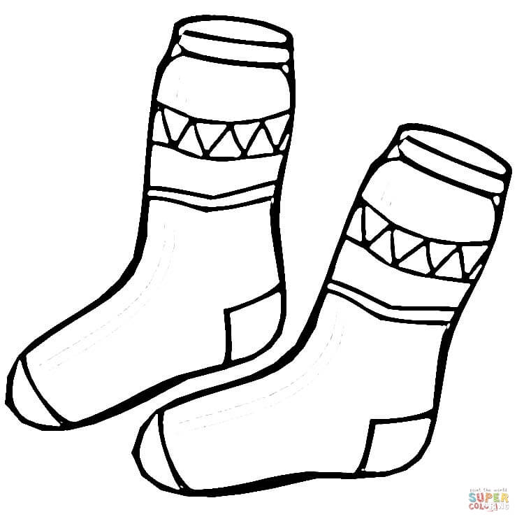 sock clipart sketch