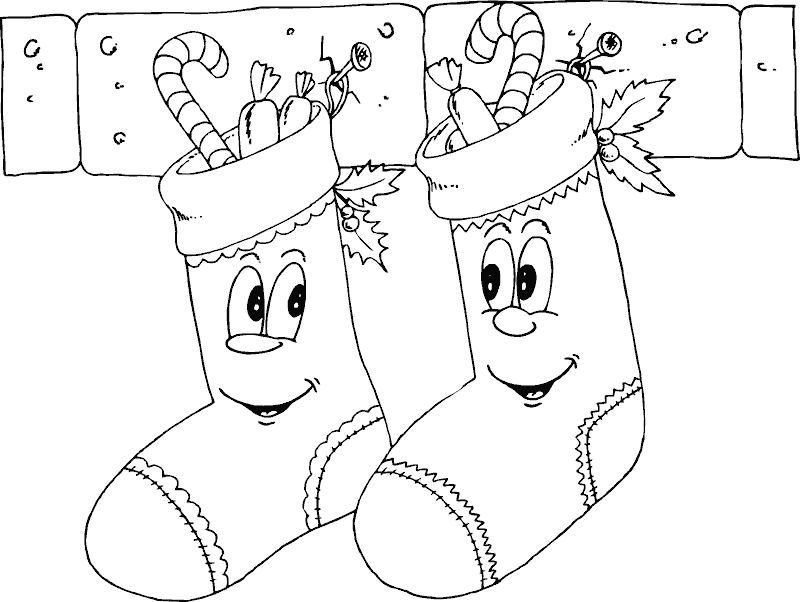 clipart socks coloring page
