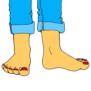 foot clipart bare foot