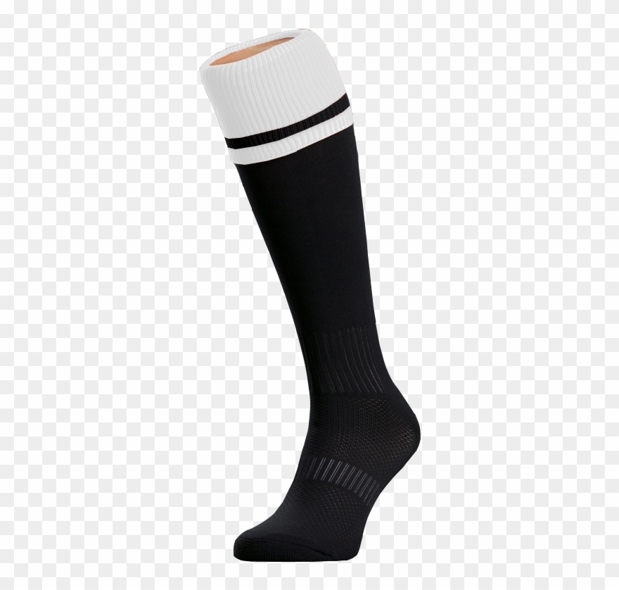 Black white contrast referee. Sock clipart football sock