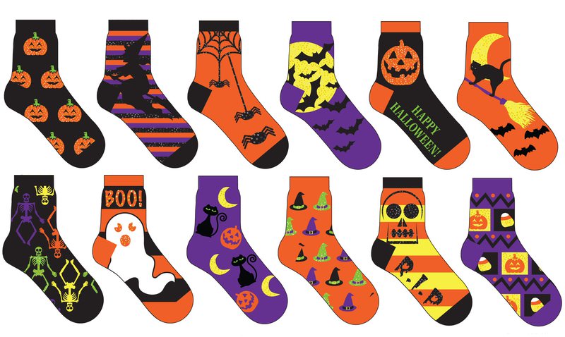clipart socks halloween
