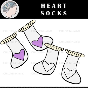 Valentine s day clothing. Clipart socks heart