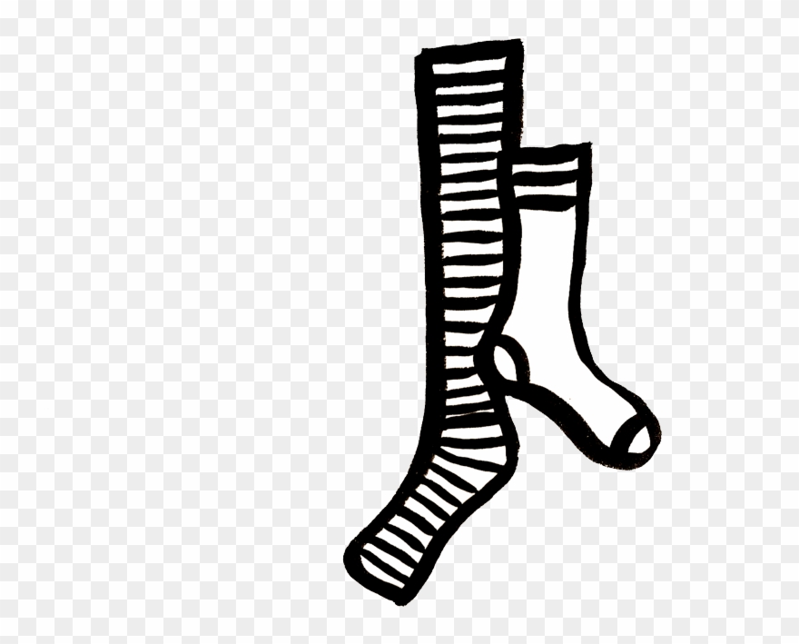 Clipart socks mismatched sock. Crazy black and 