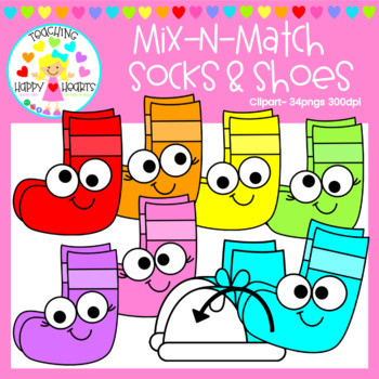 N shoes . Clipart socks mix and match