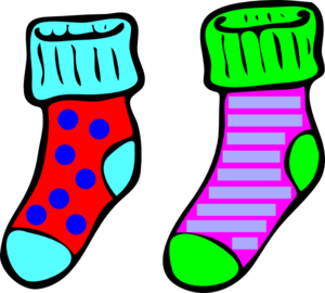 clipart socks mixed match