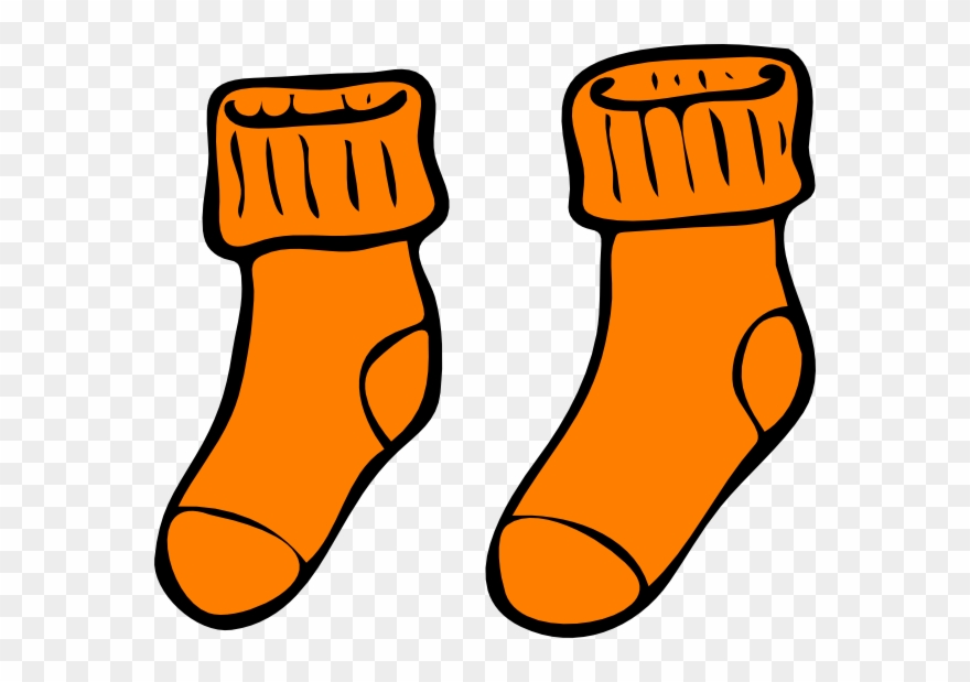 clipart socks orange colour
