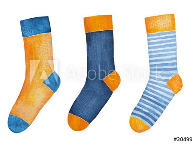 clipart socks orange colour