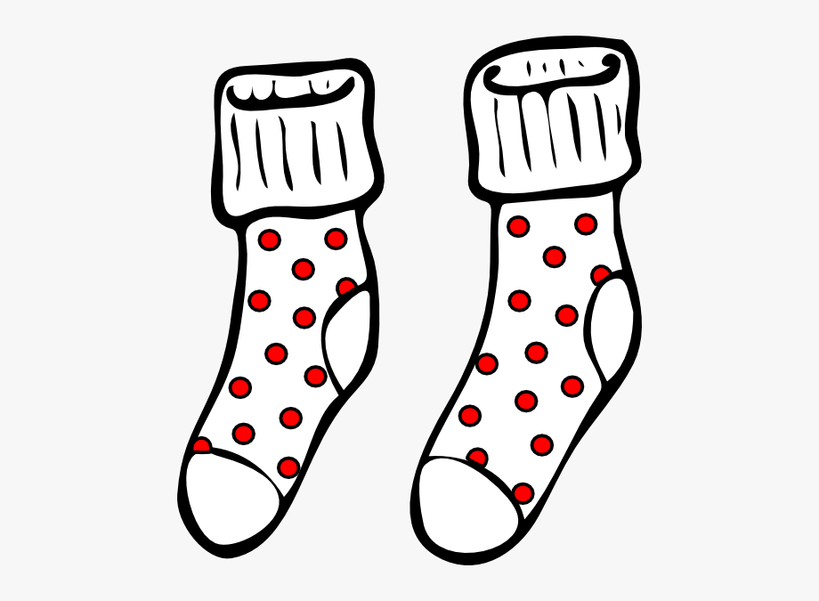 Cliparts cartoons . Clipart socks polka dot sock