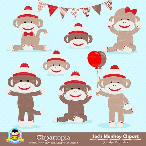 Clipart socks printable. Free sock monkey clip