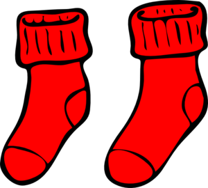 clipart socks red sock