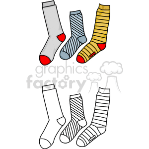 clipart socks six
