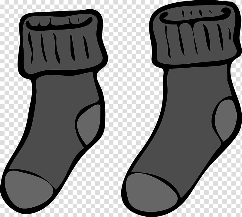 sock clipart gray
