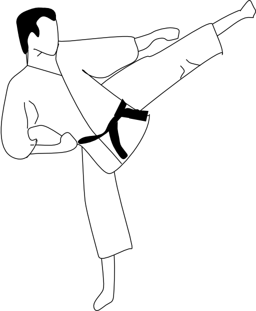 Sports clipart karate. Kick i royalty free