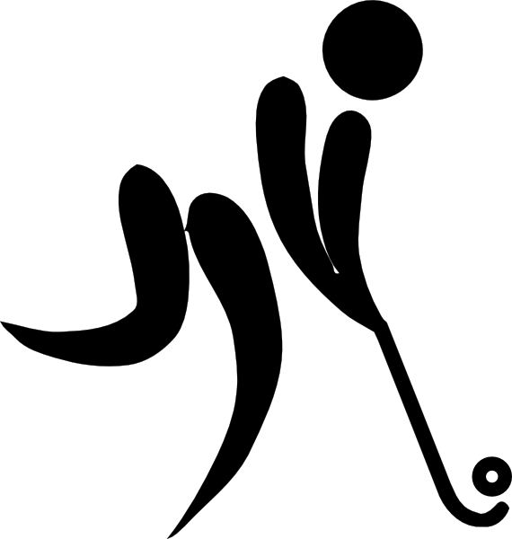 Hockey clipart symbol. Olympic sports field pictogram