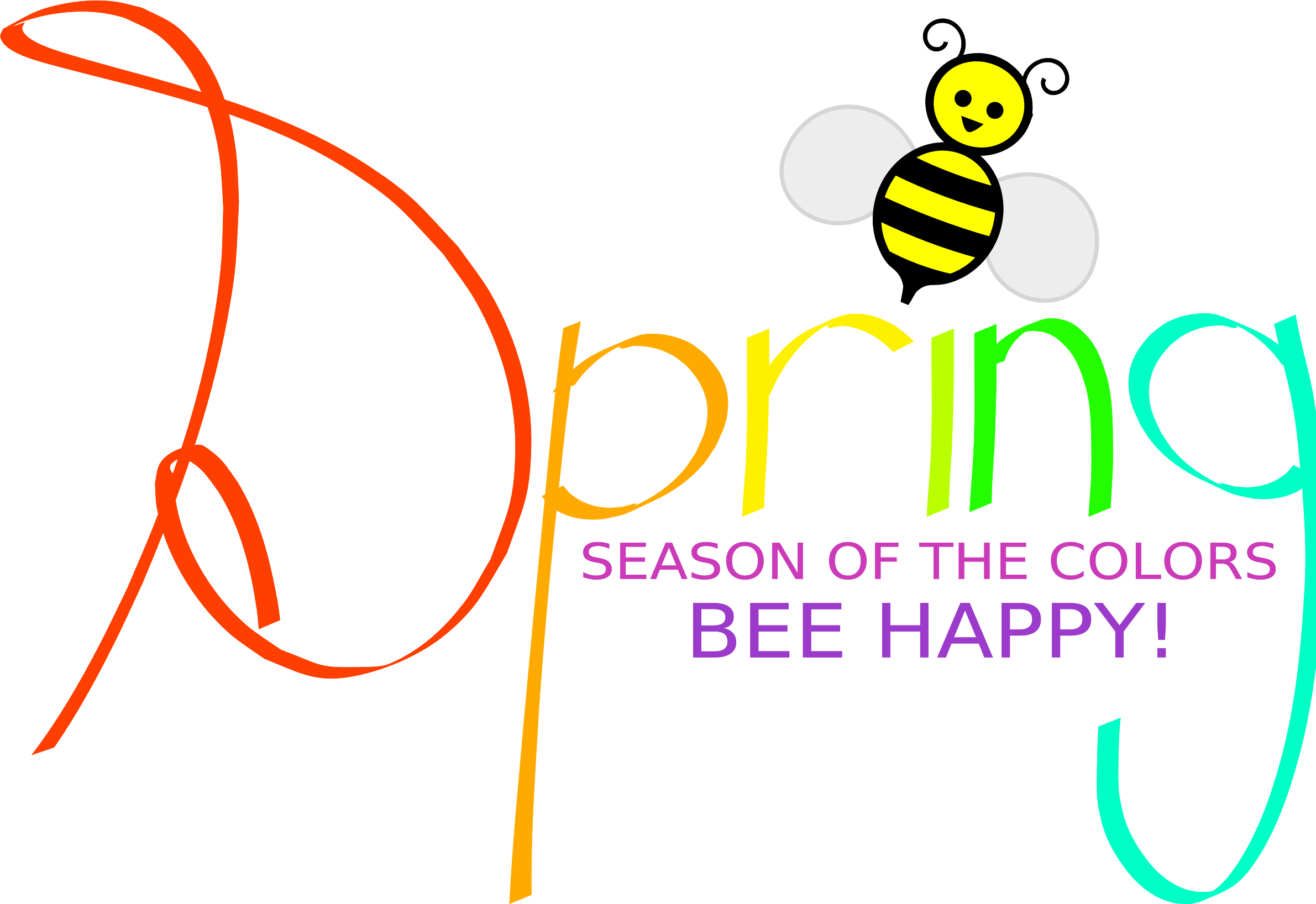 Of the colors bee. Clipart spring spring season