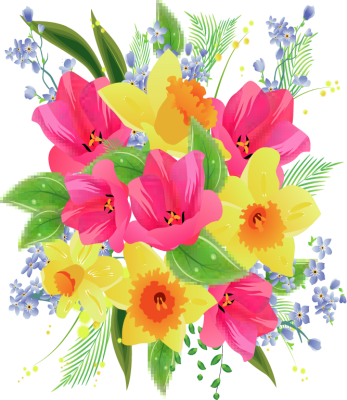 clipart spring bouquet