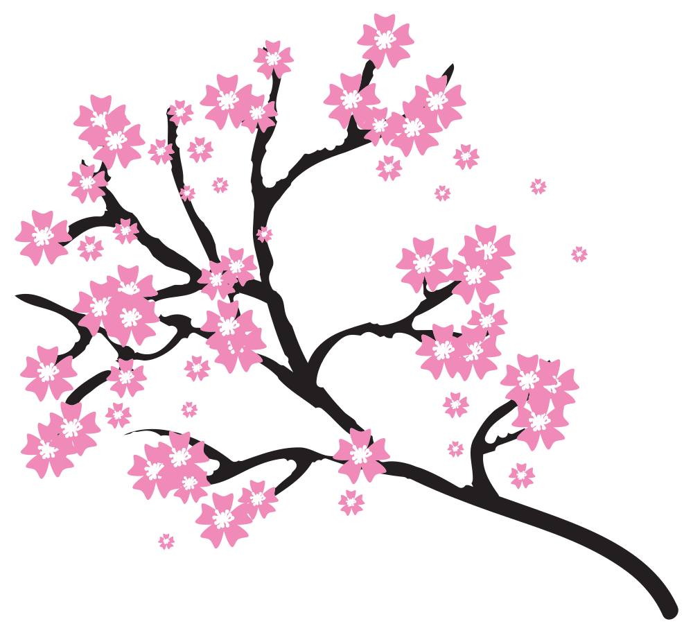 Clipart spring cherry blossom. Onlinelabels clip art blossoms