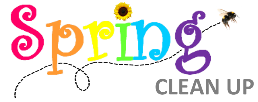 Day cleaning text font. Clipart spring cleanup